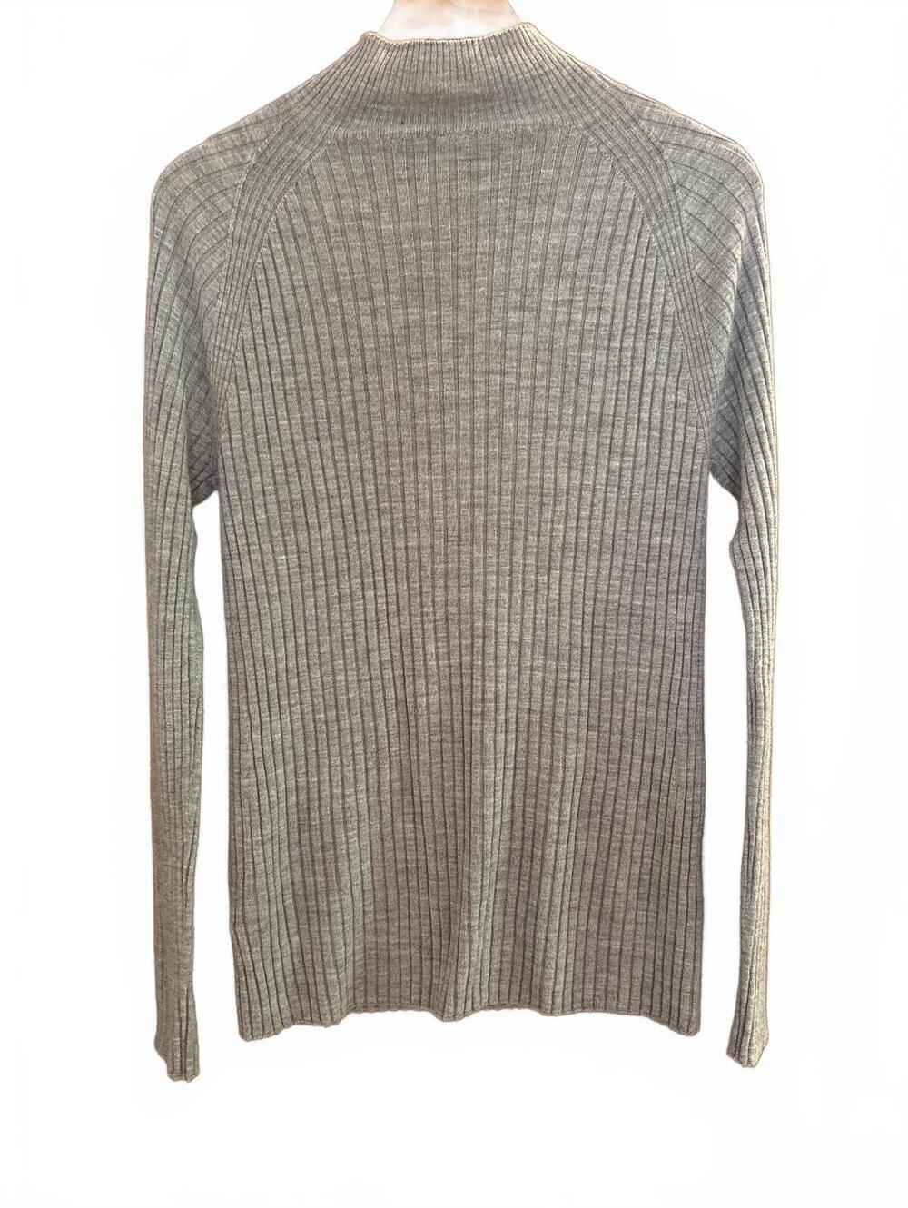 NWOT Uniqlo Women's Mock Neck Ribbed Knit Fitted Merino Wool Sweater - XL - Picture 2 of 5